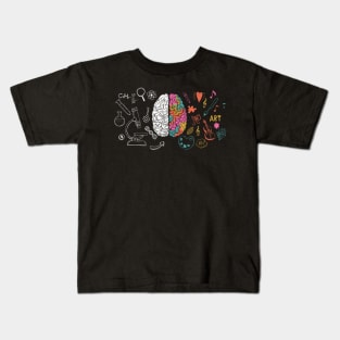 Colorful Brain Science And Art Creative Cool Kids T-Shirt